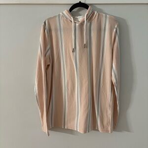 Denim & Flower Peach and White Hoodie